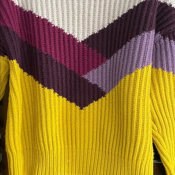 BA&SH Orlando Wool Blend Chunky Chevron Women's Sweater Small EUC RTR - Picture 4 of 9